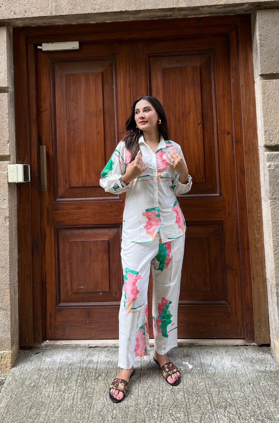 New Muslin Pure Cotton Co-ord Set 